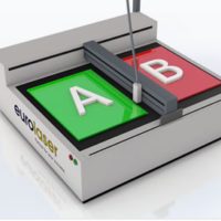 eurolaser - rozdelenie pracovného stola na dve plochy